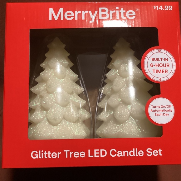 Merry Brite Glitter Tree LED Candle Set New - Picture 6 of 14